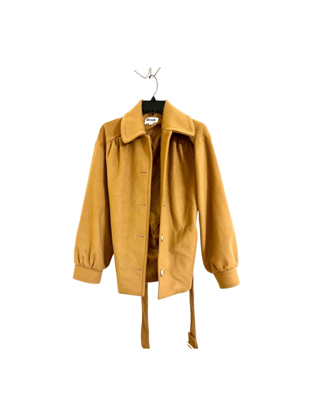 Rouje Paris John Wool Blend Short Coat Camel Color Women Size 34/US 2